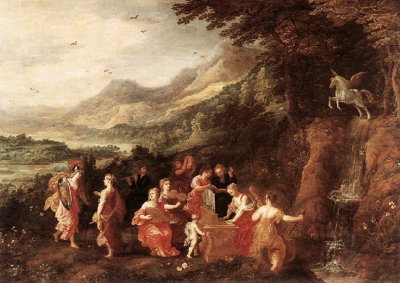 MOMPER, Joos de Helicon or Minerva's Visit to the Muses sg oil painting picture